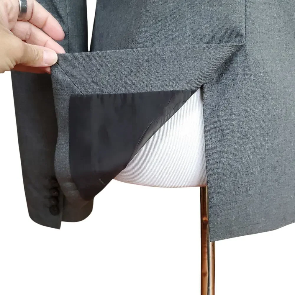 J. Crew Gray Preppy Ivy League Blazer Jacket Super 120s 100% Wool 23346 Sz 2